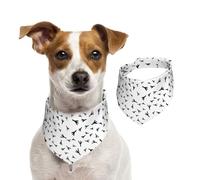 Salelf Bird Footprints for Dog Bandana Adjustable - Quick Dry & Breathable Cotton, Cute Floral Pattern for Small Medium Large Dogs, Perfect for Holiday Photos