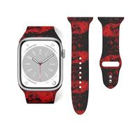 Salelf Bloody Background 1 for Extra Long Apple Watch Band with Dual Buckle, Stretchy Silicone Strap, Sport Fashion Bands for Women Men Compatible with iWatch Series 9/8/SE