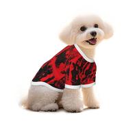 Salelf Bloody Background for Pure Cotton Pet T-Shirt for Dogs & Cats - Soft, Breathable Summer Tee or Sleeveless Vest, for Small Medium Breeds with Sensitive Skin