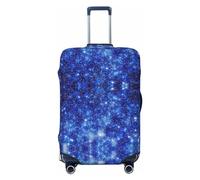 Salelf Blurred Star Snow Christmas Luggage Cover Washable Elasticated Luggage Covers for Suitcase TSA Approved Stylish Scratch Resistant Luggage Case Protector, Black, X-L (28.3-31.5 in suitcase)