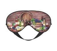 Salelf Bottle Glass Red Wine Sleep Mask Double-Sided Eye Mask Soft Adjustable Sleeping Eye Covers for Sleeping Perfect Shading Reduce Eye Edema