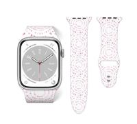Salelf Breast Cancer Awareness (4) for Extra Long Apple Watch Band with Dual Buckle, Stretchy Silicone Strap, Sport Fashion Bands for Women Men Compatible with iWatch Series 9/8/SE