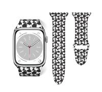 Salelf Brush Stroke Camouflage for Extra Long Apple Watch Band with Dual Buckle, Stretchy Silicone Strap, Sport Fashion Bands for Women Men Compatible with iWatch Series 9/8/SE