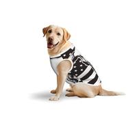 Salelf Bull Skull on The US Flag_68968362 for Dog Costume, All Season Soft Pure Cotton Pet Harness, Outerwear for Medium to Large Dogs, Outdoor Walking