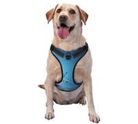 Salelf Butterflies and Waterlily in Water No Pull Dog Harness Reflective Adjustable Pet VES No Choke Front Clip Pet Harness with 2 Leash Clips + 1 Pet Leash for Large Dog Walking