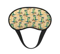 Salelf Cartoon Crocodile Skateboard Sleep Mask Adjustable Eye Mask Soft Sleeping Eye Covers for Sleeping Perfect Shading Reduce Edema