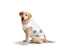 Salelf Cartoon Doodle Cute Bees for Dog Costume, All Season Soft Pure Cotton Pet Harness, Outerwear for Medium to Large Dogs, Outdoor Walking