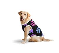 Salelf Cat Dog Footprints for Dog Costume, All Season Soft Pure Cotton Pet Harness, Outerwear for Medium to Large Dogs, Outdoor Walking