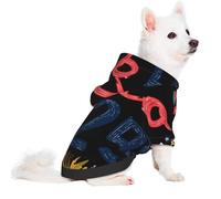 Salelf Celebrating 2025 1 for Small Dog Hoodie for Winter Fall, Warm Polyester Puppy Clothes with Hood, Soft Cozy Dog Sweater for Small Breeds, Cold Weather Pet Apparel