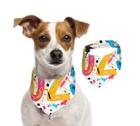 Salelf Celebrating 2025 for Dog Bandana Adjustable - Quick Dry & Breathable Cotton, Cute Floral Pattern for Small Medium Large Dogs, Perfect for Holiday Photos