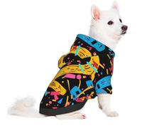 Salelf Celebrating 2025 for Small Dog Hoodie for Winter Fall, Warm Polyester Puppy Clothes with Hood, Soft Cozy Dog Sweater for Small Breeds, Cold Weather Pet Apparel