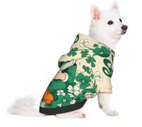 Salelf Celebrating The Elderly for Small Dog Hoodie for Winter Fall, Warm Polyester Puppy Clothes with Hood, Soft Cozy Dog Sweater for Small Breeds, Cold Weather Pet Apparel