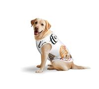 Salelf Coffee Lover Gnome for Dog Costume, All Season Soft Pure Cotton Pet Harness, Outerwear for Medium to Large Dogs, Outdoor Walking