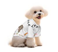 Salelf Coffee Lover Gnome for Pure Cotton Pet T-Shirt for Dogs & Cats - Soft, Breathable Summer Tee or Sleeveless Vest, for Small Medium Breeds with Sensitive Skin