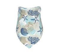 Salelf Corals and Seashells Dog Bandana Premium Durable Triangle Scarf -1 PackWashable Make Your Pooch Stand Out Dog Bandana Suitable for Neutral Large Dogs
