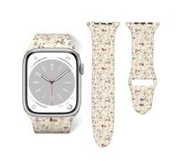 Salelf Cute Animals in Autumn Forest for Extra Long Apple Watch Band with Dual Buckle, Stretchy Silicone Strap, Sport Fashion Bands for Women Men Compatible with iWatch Series 9/8/SE, Silicone