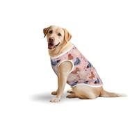 Salelf Cute Chickens and Flowers for Dog Costume, All Season Soft Pure Cotton Pet Harness, Outerwear for Medium to Large Dogs, Outdoor Walking