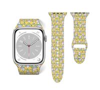 Salelf Cute Cow in Various Poses for Extra Long Apple Watch Band with Dual Buckle, Stretchy Silicone Strap, Sport Fashion Bands for Women Men Compatible with iWatch Series 9/8/SE