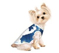 Salelf Cute Elephant Sitting in The Moon with Little Bunny for Dog Shirts Elastic Soft Dog T-Shirts Breathable Pet Clothes Spring Summer Pet Apparel Tee Shirt for Puppy Kitty Cats Small Medium Dogs