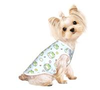 Salelf Cute Frog Stay on Leaf for Dog Shirts Elastic Soft Dog T-Shirts Breathable Pet Clothes Spring Summer Pet Apparel Tee Shirt for Puppy Kitty Cats Small Medium Dogs