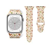 Salelf Cute Hen and Chicks for Extra Long Apple Watch Band with Dual Buckle, Stretchy Silicone Strap, Sport Fashion Bands for Women Men Compatible with iWatch Series 9/8/SE