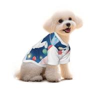 Salelf Cute Little Bunny Elephant Painting A Planet for Pure Cotton Pet T-Shirt for Dogs & Cats - Soft, Breathable Summer Tee or Sleeveless Vest, for Small Medium Breeds with Sensitive Skin