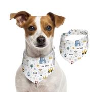 Salelf Cute Sheep and Cows for Dog Bandana Adjustable - Quick Dry & Breathable Cotton, Cute Floral Pattern for Small Medium Large Dogs, Perfect for Holiday Photos