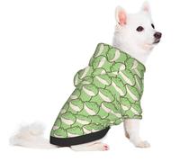 Salelf Cute Smile Face Crocodile for Small Dog Hoodie for Winter Fall, Warm Polyester Puppy Clothes with Hood, Soft Cozy Dog Sweater for Small Breeds, Cold Weather Pet Apparel