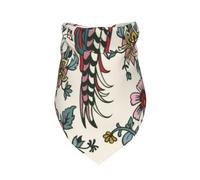 Salelf Dark Enchanted Flowers and Birds Dog Bandana Premium Durable Triangle Scarf -1 PackWashable Make Your Pooch Stand Out Dog Bandana Suitable for Neutral Large Dogs