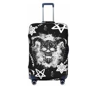 Salelf Devil Skull for Luggage Cover Washable Elasticated Suitcase Covers TSA Approved Stylish Dust and Scratch Resistant Case Protector for Kids and Adults, Black, X-Large