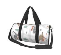 Salelf Dino on a Skateboard Surf for Duffle Bag, Waterproof Large Duffle Bag, Weekender Bag, Gym Bag, Sports Bag, Overnight Bag