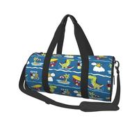 Salelf Dinosaur on the Beach Vacation for Duffle Bag, Waterproof Large Duffle Bag, Weekender Bag, Gym Bag, Sports Bag, Overnight Bag