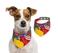 Salelf Dinosaur Super Hero Cartoon for Dog Bandana Adjustable - Quick Dry & Breathable Cotton, Cute Floral Pattern for Small Medium Large Dogs, Perfect for Holiday Photos