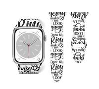 Salelf Does This Ring Make Me Look Engaged for Extra Long Apple Watch Band with Dual Buckle, Stretchy Silicone Strap, Sport Fashion Bands for Women Men Compatible with iWatch Series 9/8/SE