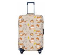 Salelf Dog Paw Doodles Luggage Cover Washable Elasticated Luggage Covers for Suitcase TSA Approved Stylish Scratch Resistant Luggage Case Protector, Cute Kawaii Cats, L (26-28 in suitcase)