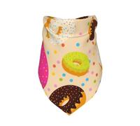 Salelf Donuts Dog Bandana Premium Durable Triangle Scarf -1 PackWashable Make Your Pooch Stand Out Dog Bandana Suitable for Neutral Large Dogs