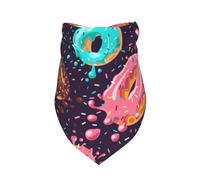 Salelf Donuts1 Dog Bandana Premium Durable Triangle Scarf -1 PackWashable Make Your Pooch Stand Out Dog Bandana Suitable for Neutral Large Dogs