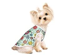 Salelf Doodle and Cartoon Flowers for Dog Shirts Elastic Soft Dog T-Shirts Spring Summer Pet Clothes Breathable Pet Apparel Tee Shirt for Puppy Kitty Cats Small Medium Dogs