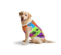 Salelf Doodle Faces Emotions for Dog Costume, All Season Soft Pure Cotton Pet Harness, Outerwear for Medium to Large Dogs, Outdoor Walking
