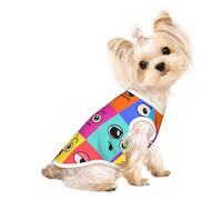 Salelf Doodle Faces Emotions for Dog Shirts Elastic Soft Dog T-Shirts Breathable Pet Clothes Spring Summer Pet Apparel Tee Shirt for Puppy Kitty Cats Small Medium Dogs