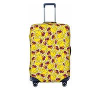 Salelf Duck with Star Sunglasses Luggage Cover Washable Elasticated Luggage Covers for Suitcase TSA Approved Stylish Scratch Resistant Luggage Case Protector, Black, X-L (28.3-31.5 in suitcase)