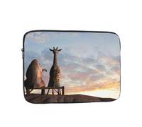 Salelf Elephant Giraffe On A Mountain Top Sunset for Laptop Sleeve for Laptop Sleeve for 10-17 Inch MacBook Air/Pro, Dell, HP, Shockproof Water Resistant Protective Case for School & Travel