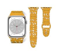 Salelf English Cocker Spaniel Doing Yoga for Extra Long Apple Watch Band with Dual Buckle, Stretchy Silicone Strap, Sport Fashion Bands for Women Men Compatible with iWatch Series 9/8/SE