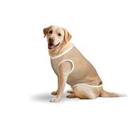 Salelf Engraved Coffee On Kraft Paper for Dog Costume, All Season Soft Pure Cotton Pet Harness, Outerwear for Medium to Large Dogs, Outdoor Walking