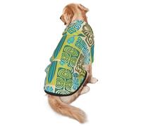 Salelf Exotic Tiki Pattern 1 Dog Hoodie Security Dog Hoodie Sweater with Pocket and Leash Hole Warm Pet Clothes Dog Winter Sweatshirt for Medium Large Dogs