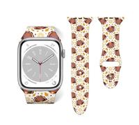 Salelf Fall Turkey for Extra Long Apple Watch Band with Dual Buckle, Stretchy Silicone Strap, Sport Fashion Bands for Women Men Compatible with iWatch Series 9/8/SE