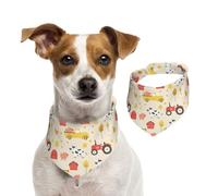 Salelf Farm Animals for Dog Bandana Adjustable - Quick Dry & Breathable Cotton, Cute Floral Pattern for Small Medium Large Dogs, Perfect for Holiday Photos