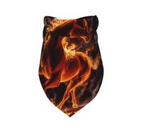 Salelf Fire Horse Dog Bandana Premium Durable Triangle Scarf -1 PackWashable Make Your Pooch Stand Out Dog Bandana Suitable for Neutral Large Dogs