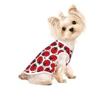 Salelf Floral Doodle Ladybird Love for Dog Shirts Elastic Soft Dog T-Shirts Spring Summer Pet Clothes Breathable Pet Apparel Tee Shirt for Puppy Kitty Cats Small Medium Dogs