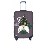 Salelf Fortune Grandfather for Luggage Cover Washable Elasticated Suitcase Covers TSA Approved Stylish Dust and Scratch Resistant Case Protector for Kids and Adults, White, Medium